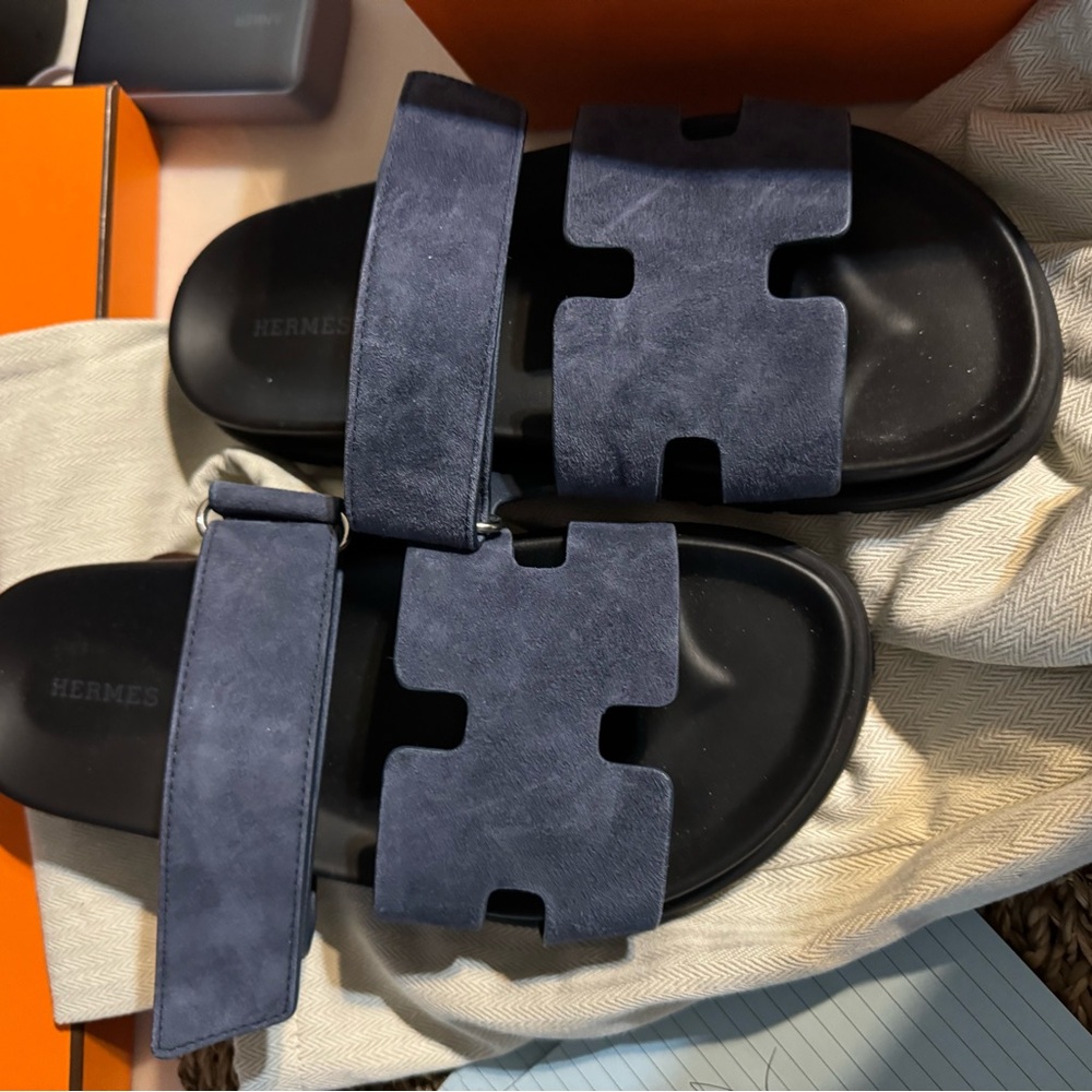 Chypre sandals in blue suede